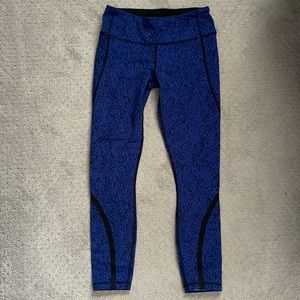 Size 4 blue and black Lululemon leggings